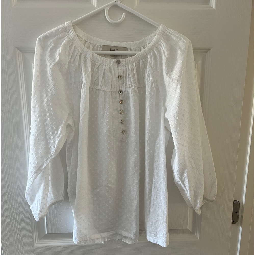 Loft White Blouse
